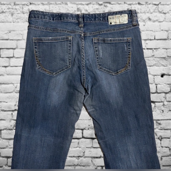 Converse One Star Jeans Bootcut Blue Distressed Denim Size 8 Women’s Stretch - Picture 3 of 9